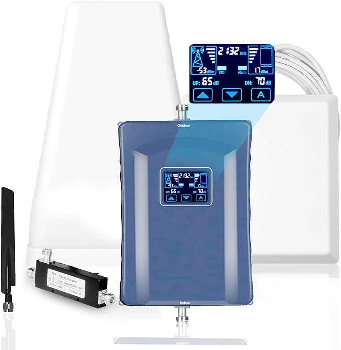 Cell Phone Signal Booster Up to 8000 Sq.Ft 5G 4G LTE Blue B667