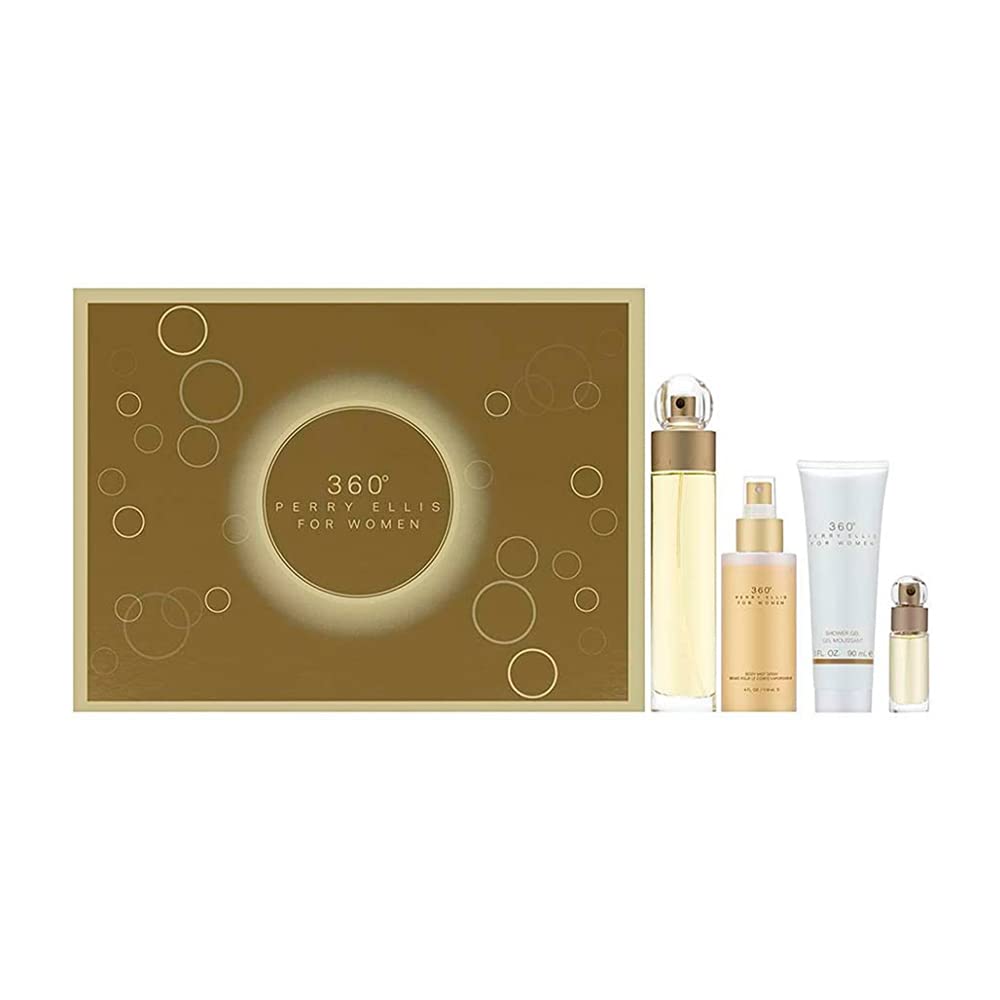 3.4oz EDT Spray 4oz Body Mist Spray 3oz Shower Gel 0.25oz EDT Spray 4 Pc Gift Set P577