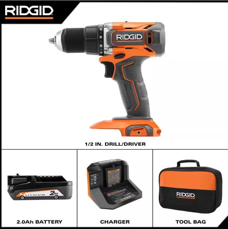 18V Cordless 1/2 in. Drill/Driver Kit with 2.0 AH Battery and Charger I46366