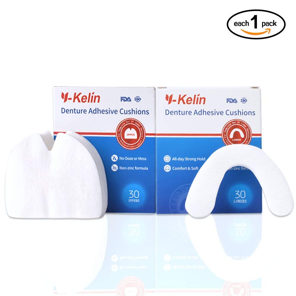 Denture Adhesive Cushions Uppers & Lowers 60 Strips R327