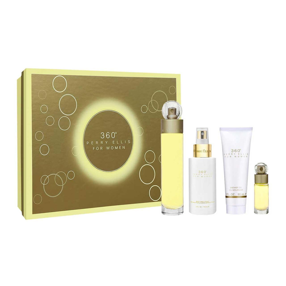 3.4oz EDT Spray 4oz Body Mist Spray 3oz Shower Gel 0.25oz EDT Spray 4 Pc Gift Set P577