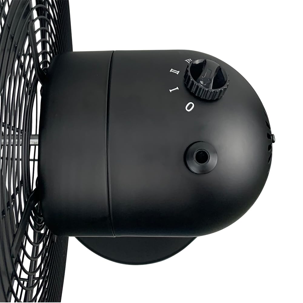 Matte Black 16" Pedestal Fan, 3 Speeds J761