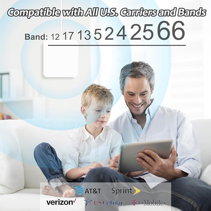 Cell Phone Signal Booster Up to 8000 Sq.Ft 5G 4G LTE Blue B667