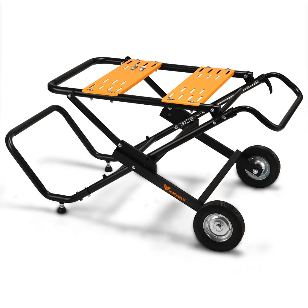 Portable Foldable Table Saw Stand with 8 Inch Wheels F2444