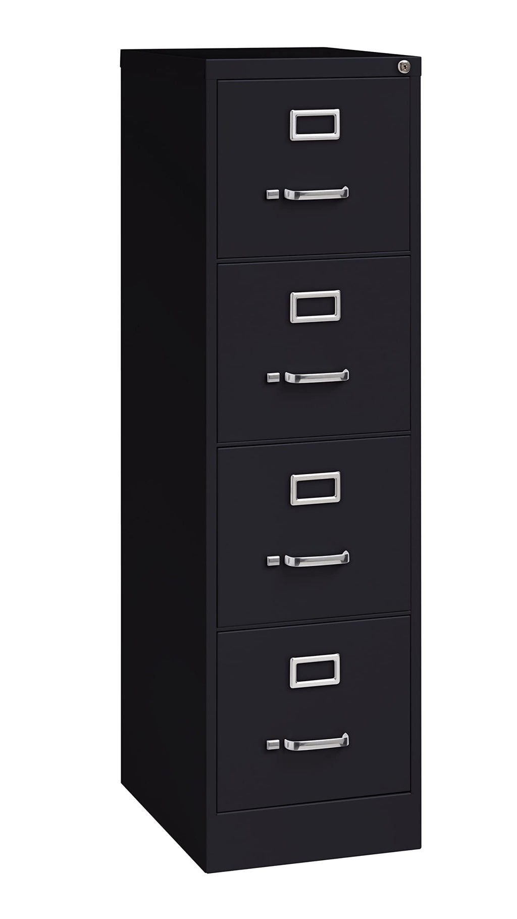 4 Drawer Letter Width Vertical File Cabinet Black P53009