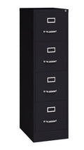 4 Drawer Letter Width Vertical File Cabinet Black P53009