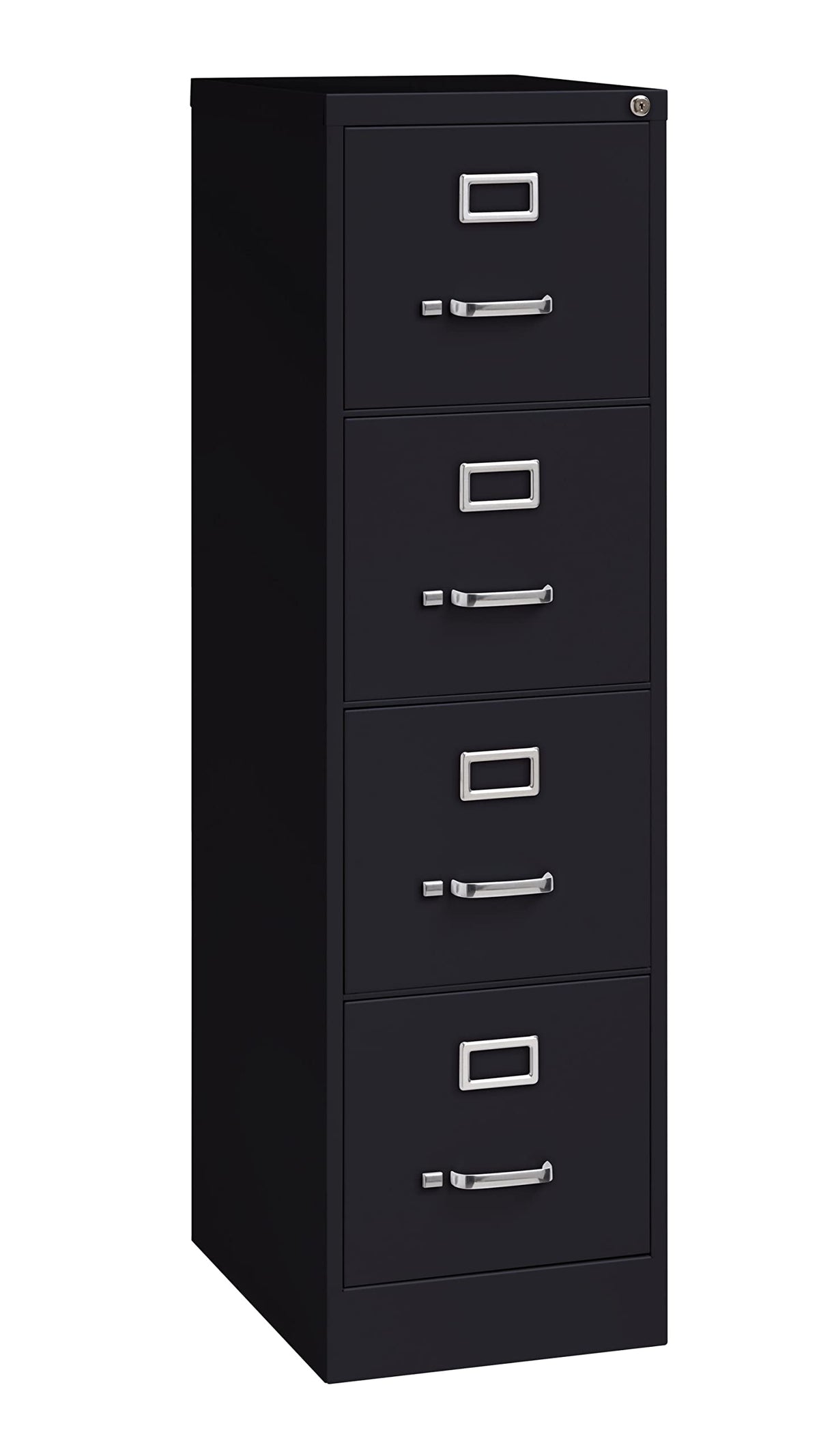 4 Drawer Letter Width Vertical File Cabinet Black P53009