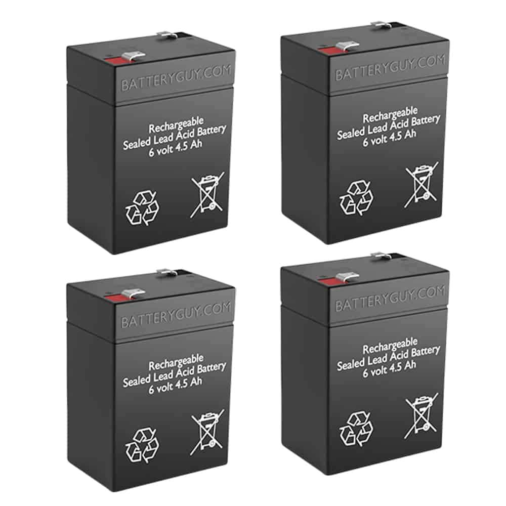 6V 4.5Ah Rechargeable SLA Batteries Qty of 4 Y963