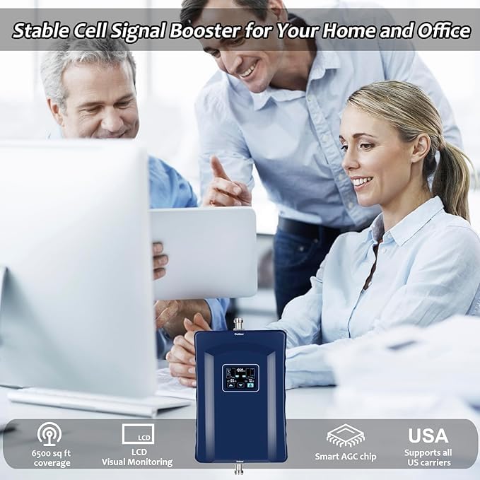 Cell Phone Signal Booster Up to 8000 Sq.Ft 5G 4G LTE Blue B667