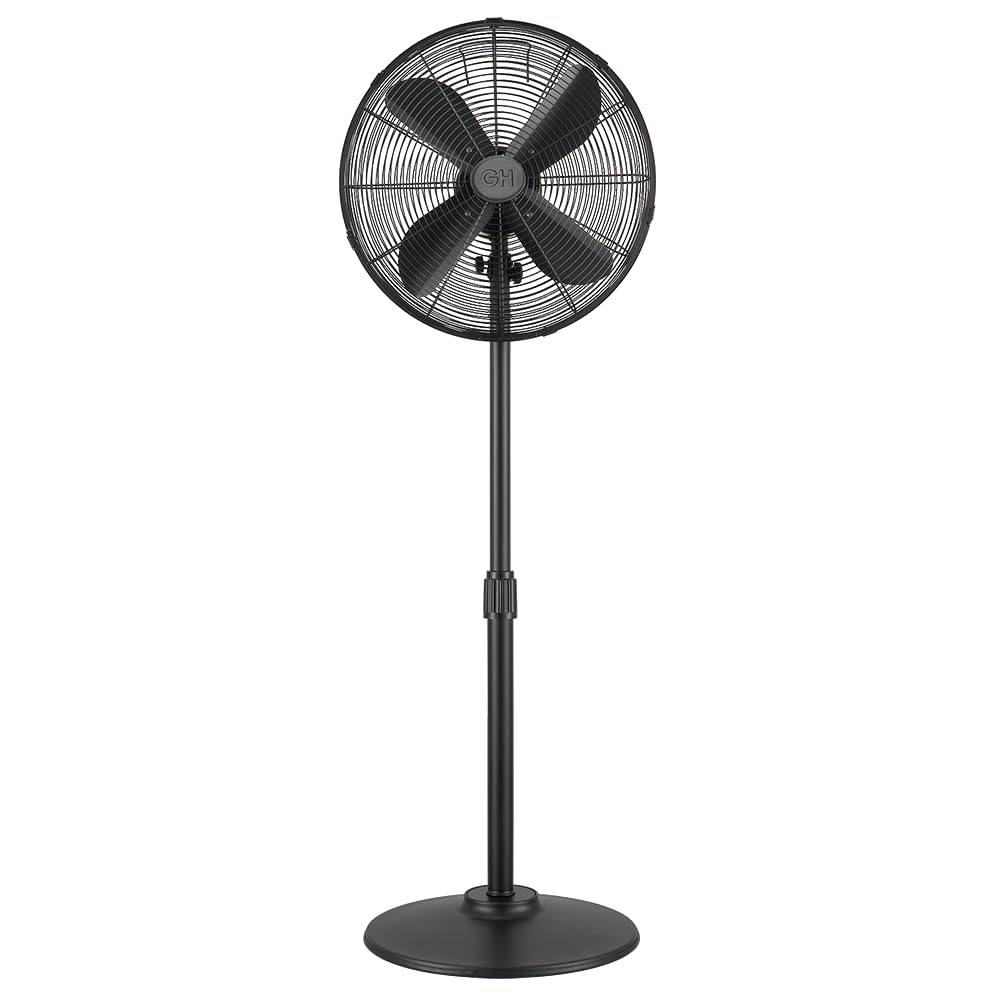 Matte Black 16" Pedestal Fan, 3 Speeds J761
