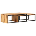2 pcs Solid Sheesham Wood Nesting Tables X8011