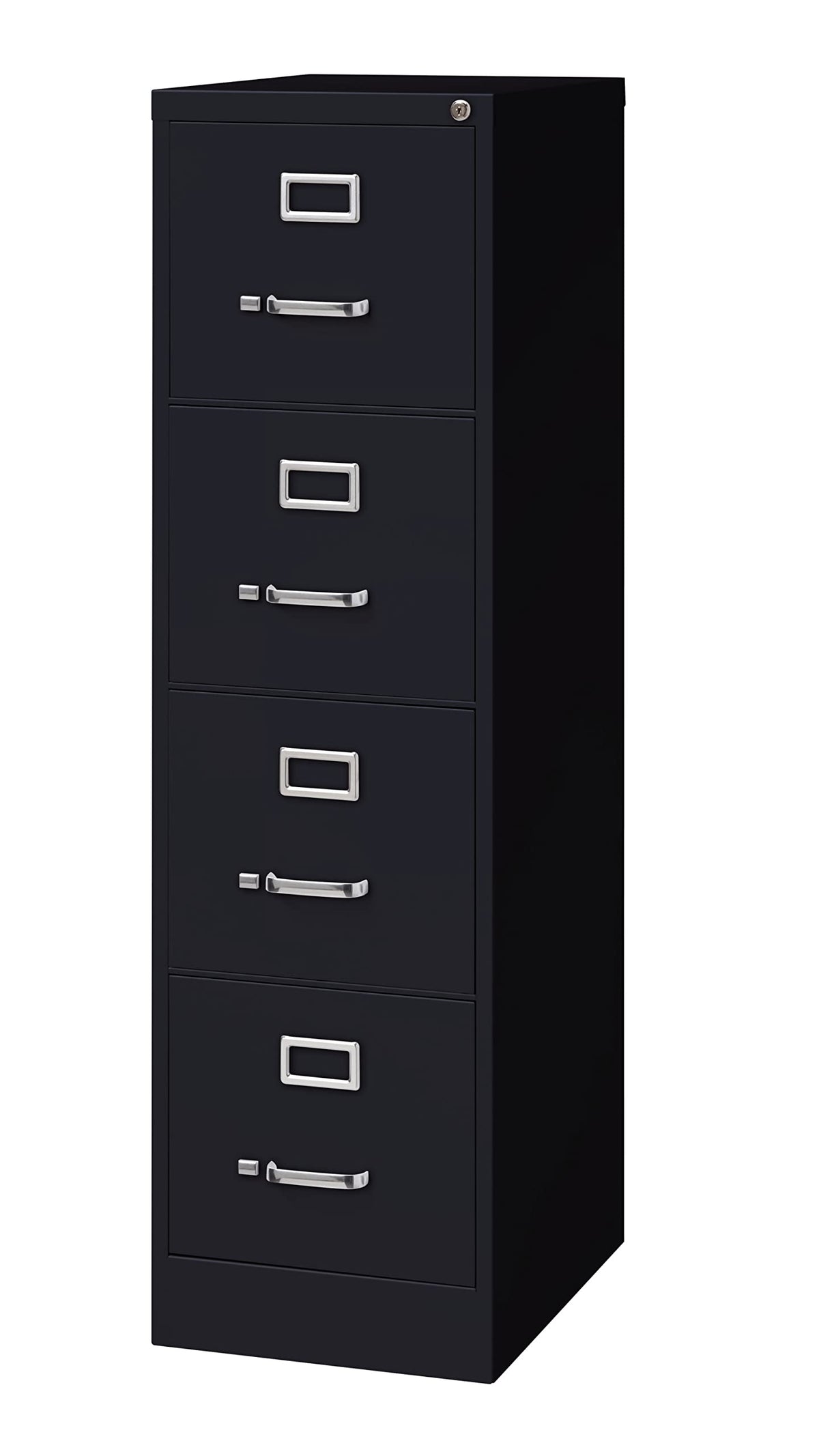 4 Drawer Letter Width Vertical File Cabinet Black P53009