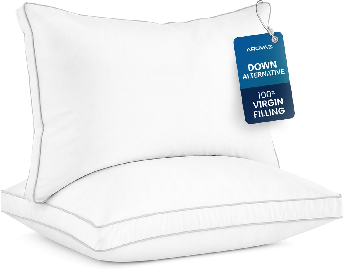 White Down Alternative Bed Pillows Set of 2 King W1607
