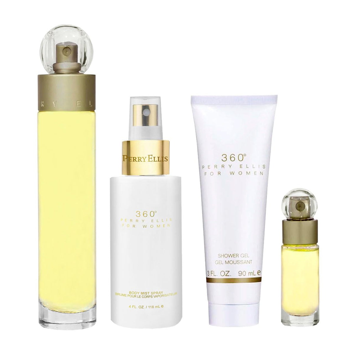 3.4oz EDT Spray 4oz Body Mist Spray 3oz Shower Gel 0.25oz EDT Spray 4 Pc Gift Set P577