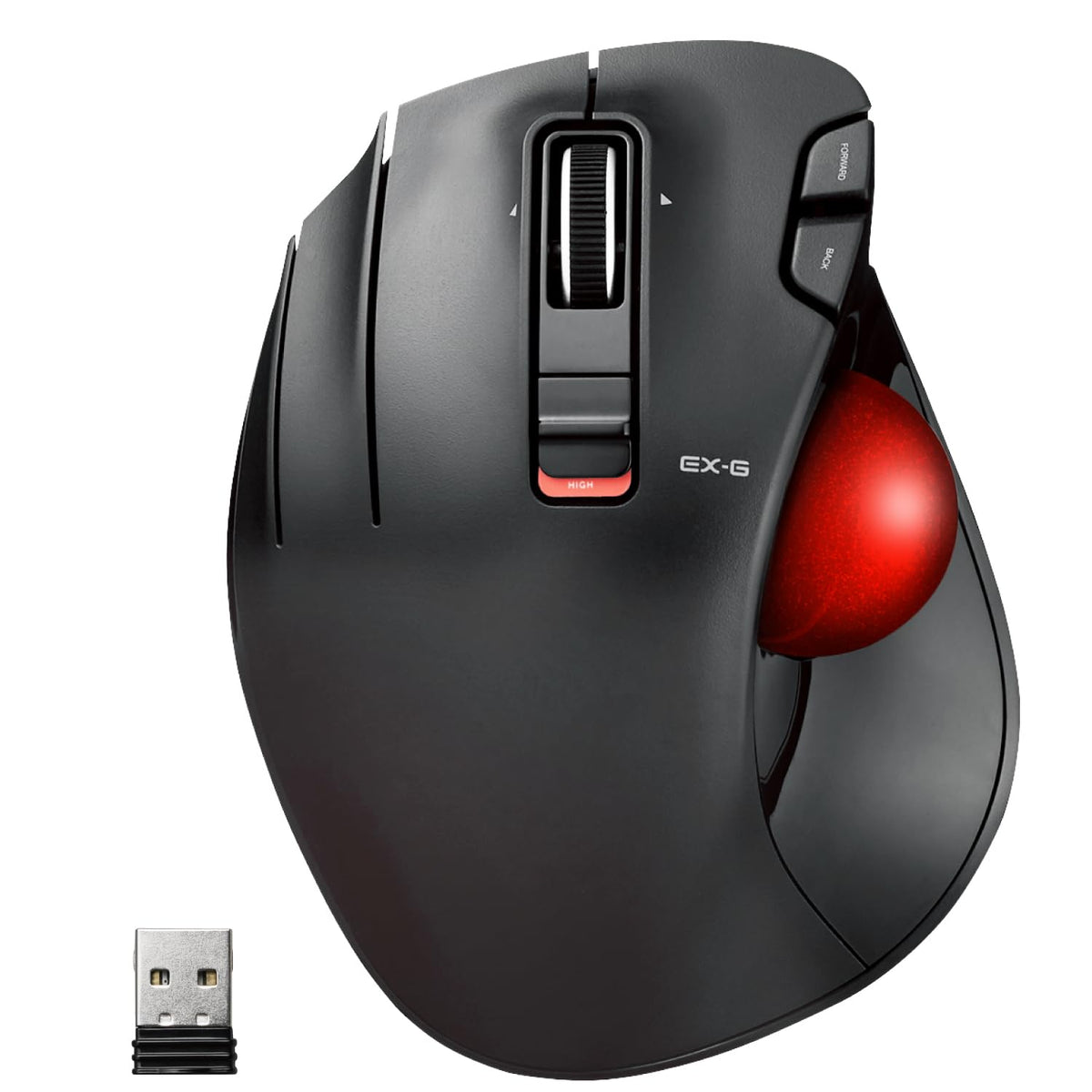 Wireless Left Handed Thumb Control Trackball Mouse W620917