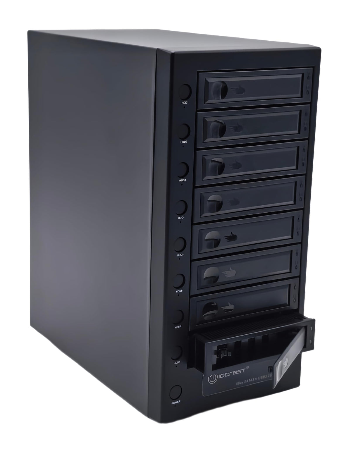 USB 4.0 40Gbps Type-C 8 Bay 2.5 Inch and 3.5 Inch SATA Hard Drive Enclosure U759