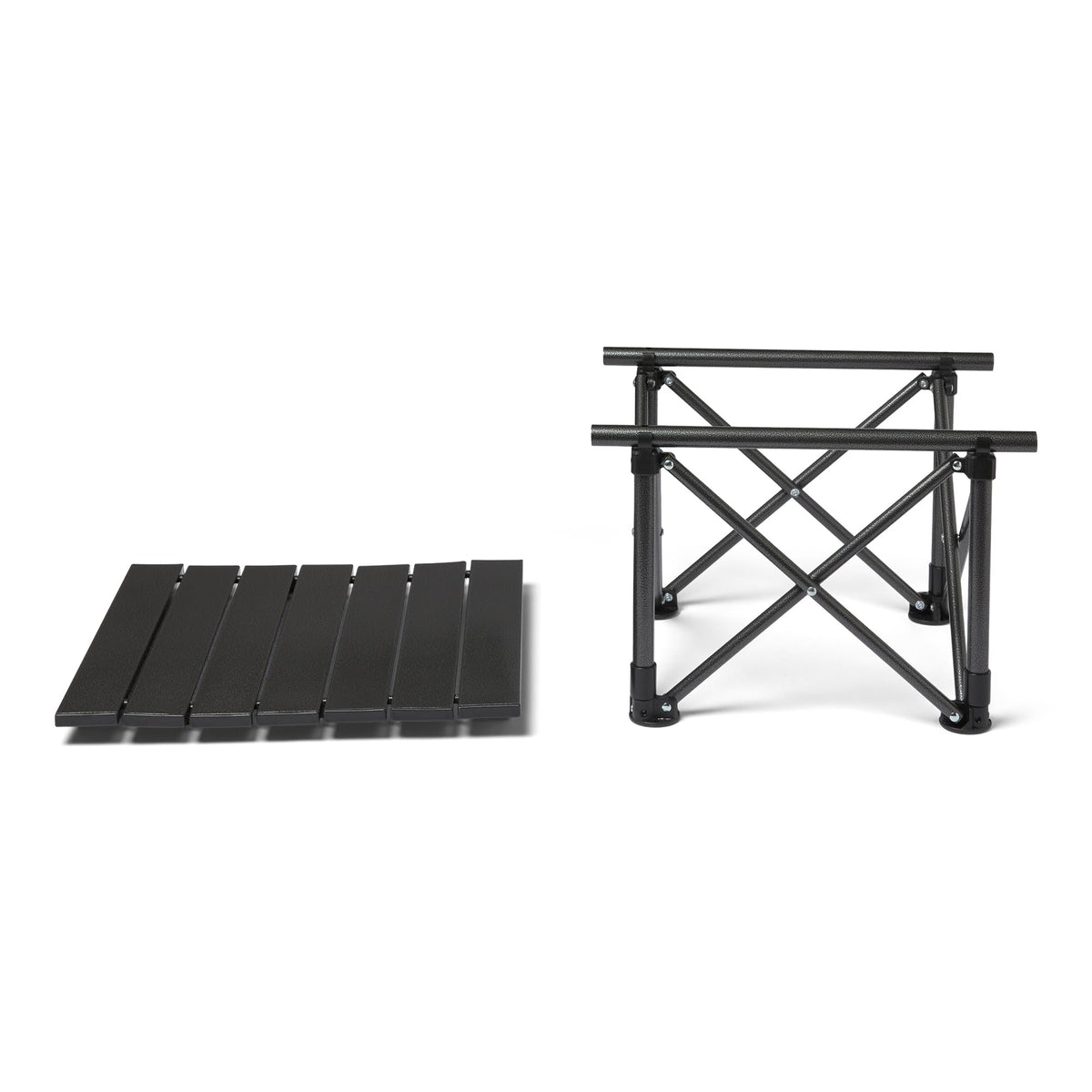 Folding Camping Table Alloy Steel Aluminum Small Black E56881