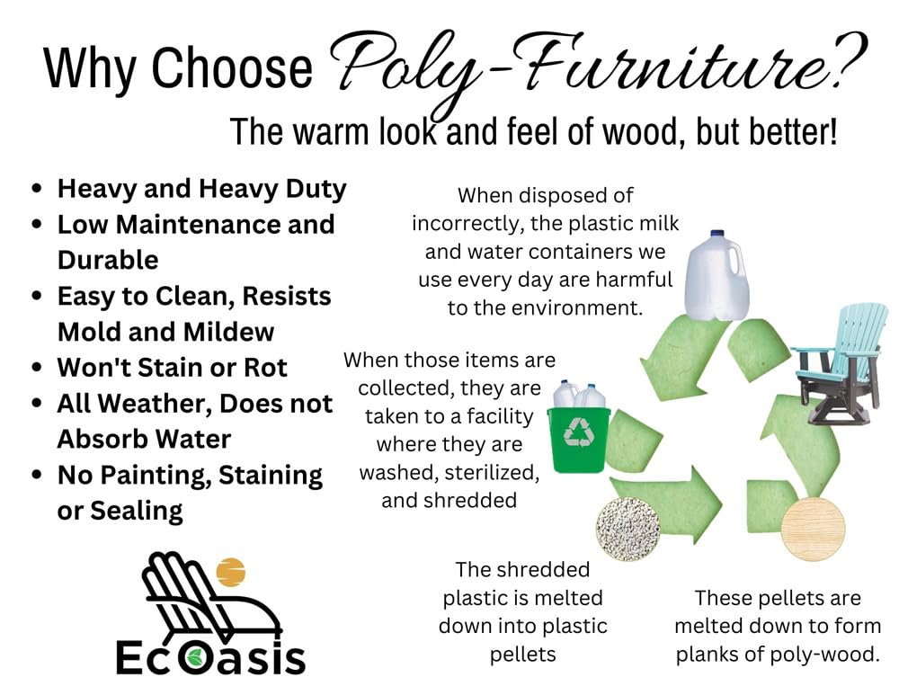 Poly Outdoor Adirondack Swivel Glider T661