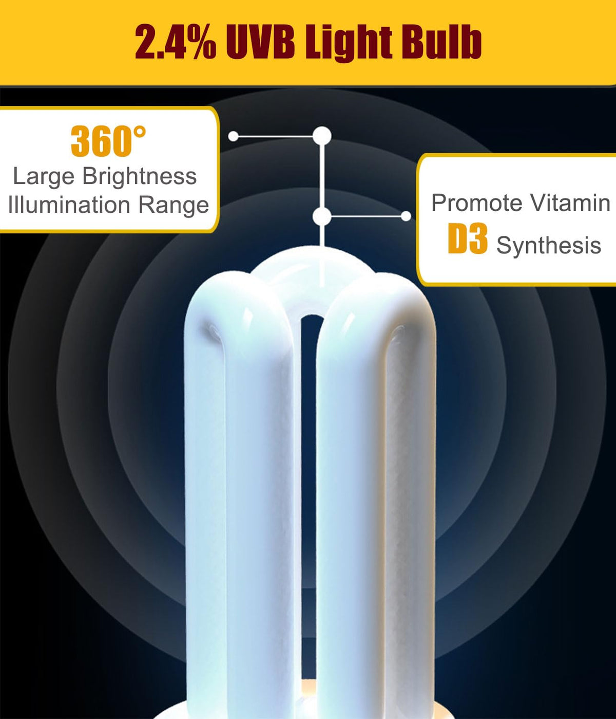 Bird Cage Light Fixture Combo Kit with 2.4 UVB UVA 20W Compact Fluorescent Bulb C909813