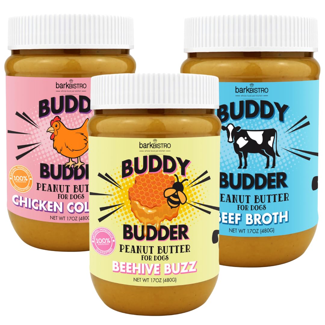 100% Natural Dog Peanut Butter Set of 3 17oz Jars D76216