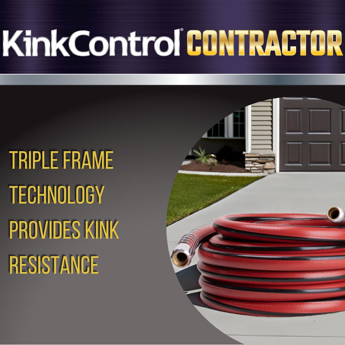 Contractor Grade Hose with Spring Coil and Crush Resistant Couplings 3/4 x 50 ft H222163