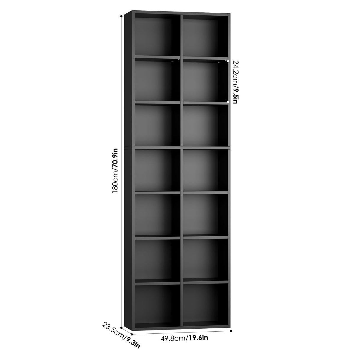 7-Tier Narrow Bookshelf R3967