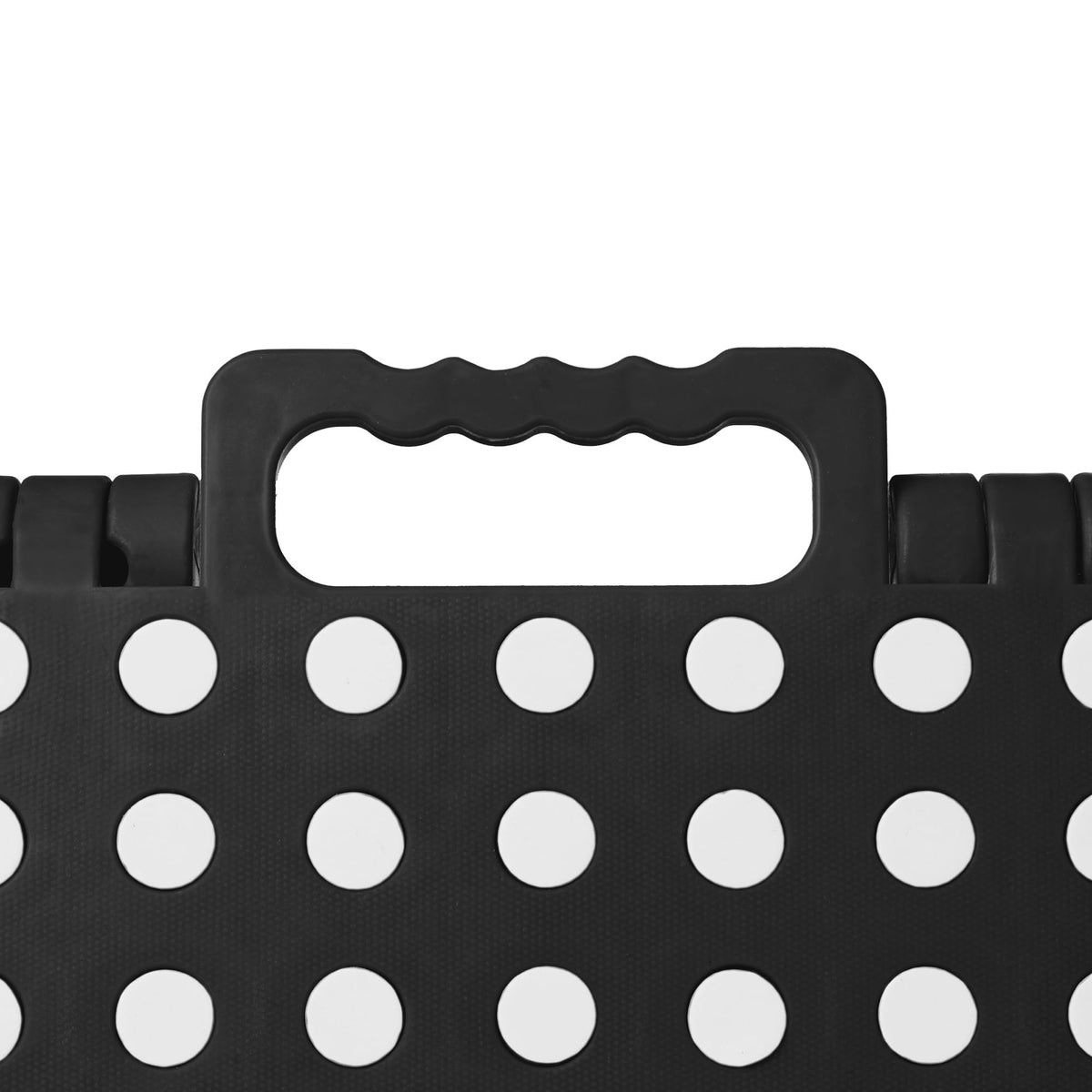 Black Set of 2 Folding Plastic Step Stool with Handle W304096