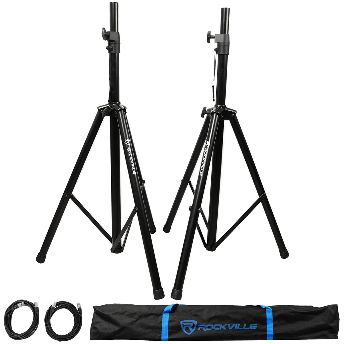 Adjustable Speaker Light Stands Pair with XLR Cables F17280