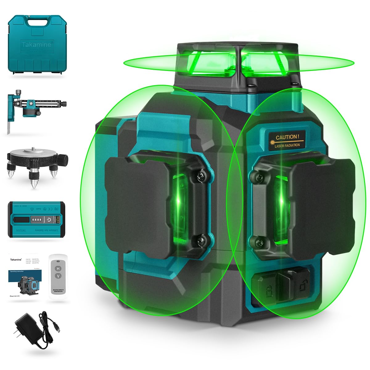 Green 3x360° 12 Lines Self Leveling Laser Level Z5632