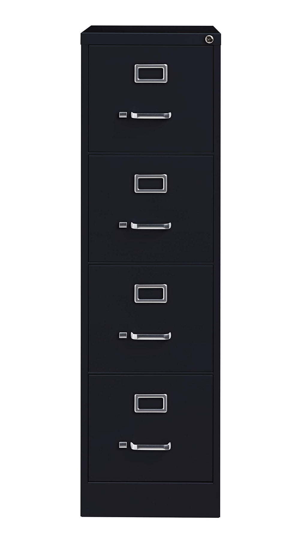 4 Drawer Letter Width Vertical File Cabinet Black P53009