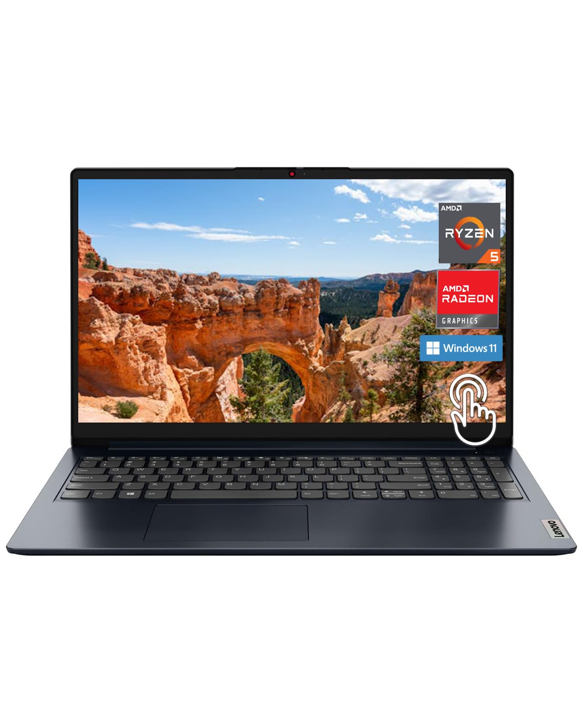 15.6" FHD Touch Laptop Ryzen 5 8GB RAM 512GB Storage Abyss Blue V45827