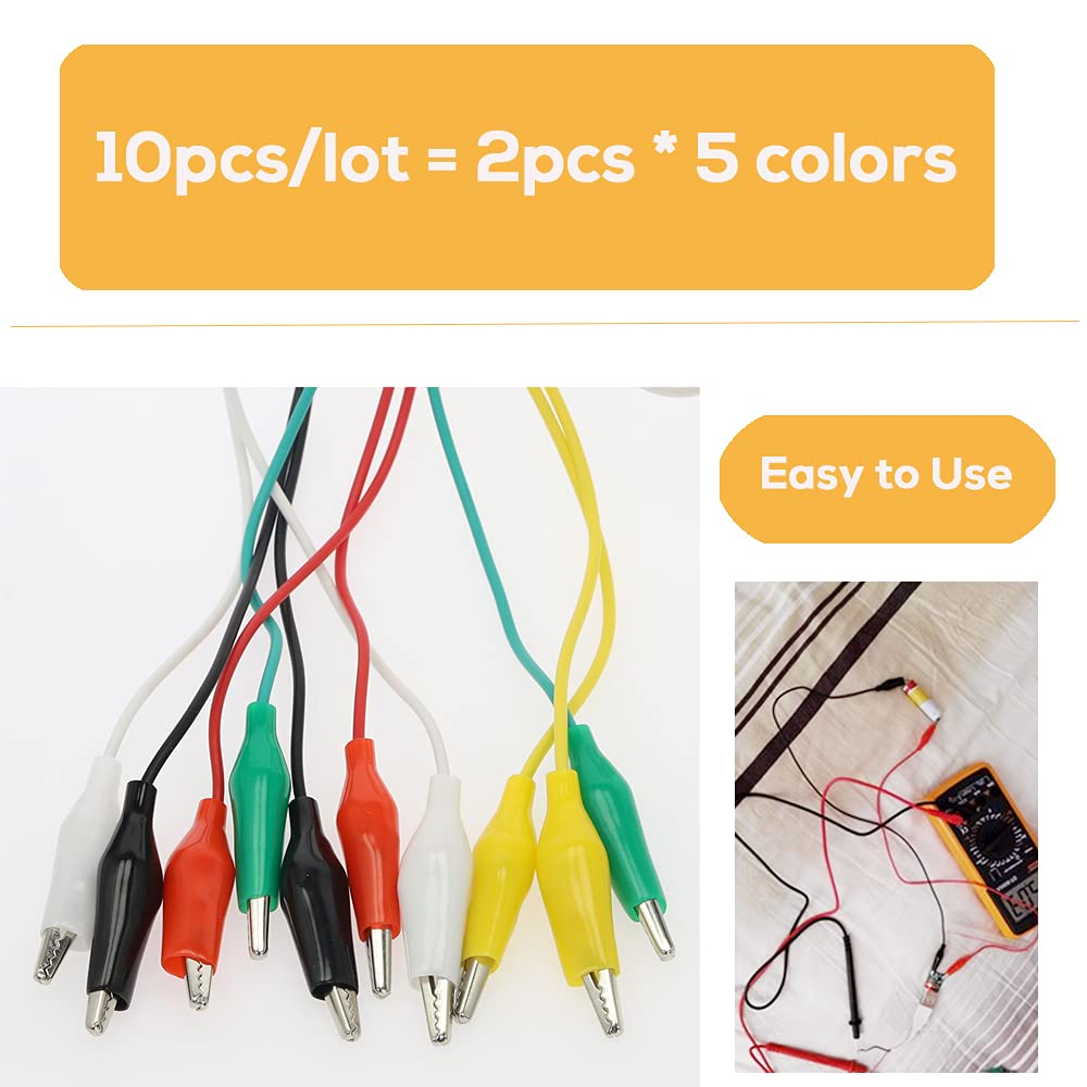 30 PCS Alligator Clips Test Leads Jumper Wires A3584