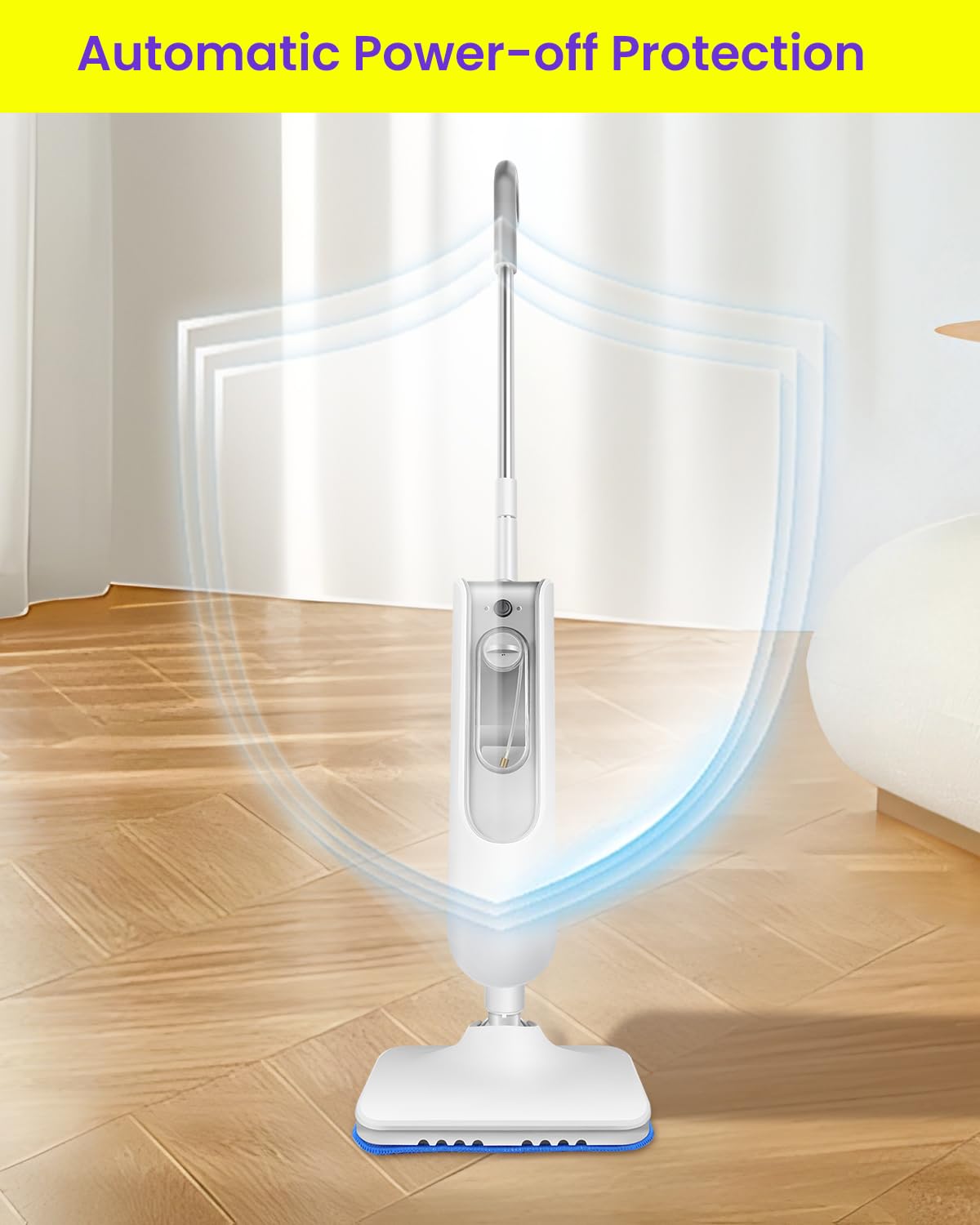 1500W Steam Mop for Hardwood and Tile D298