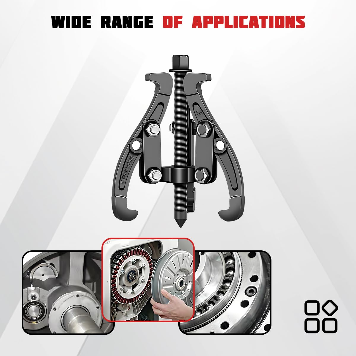 3 Jaw Inner Bearing Puller with Reversible Jaws Z9052
