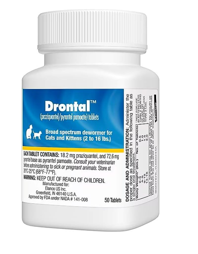 Cat and Kitten Dewormer 50 Tablets F576