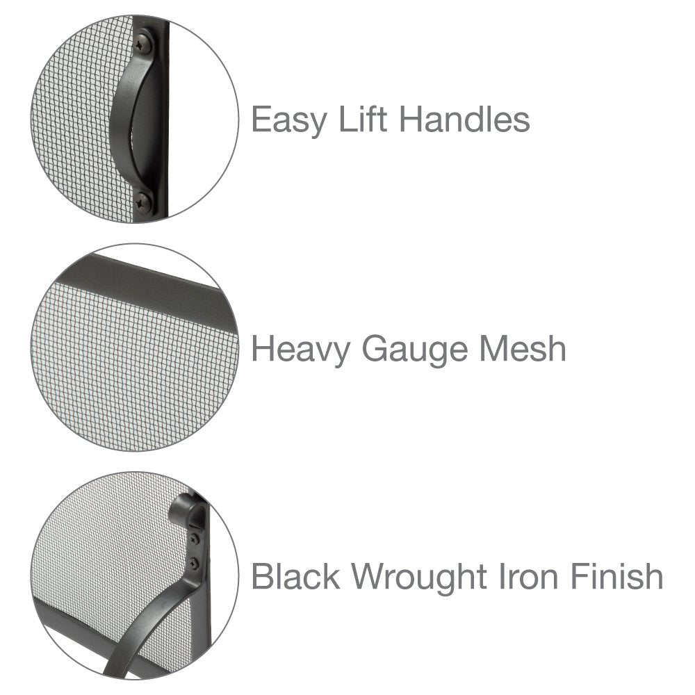 Medium Wrought Iron Fireplace Screen L4667