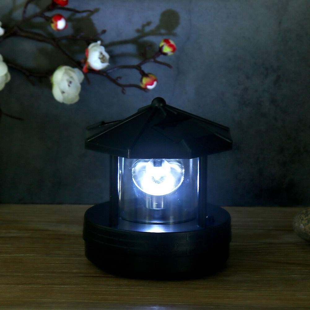 Solar Lighthouse with Rotating LED Light S6740