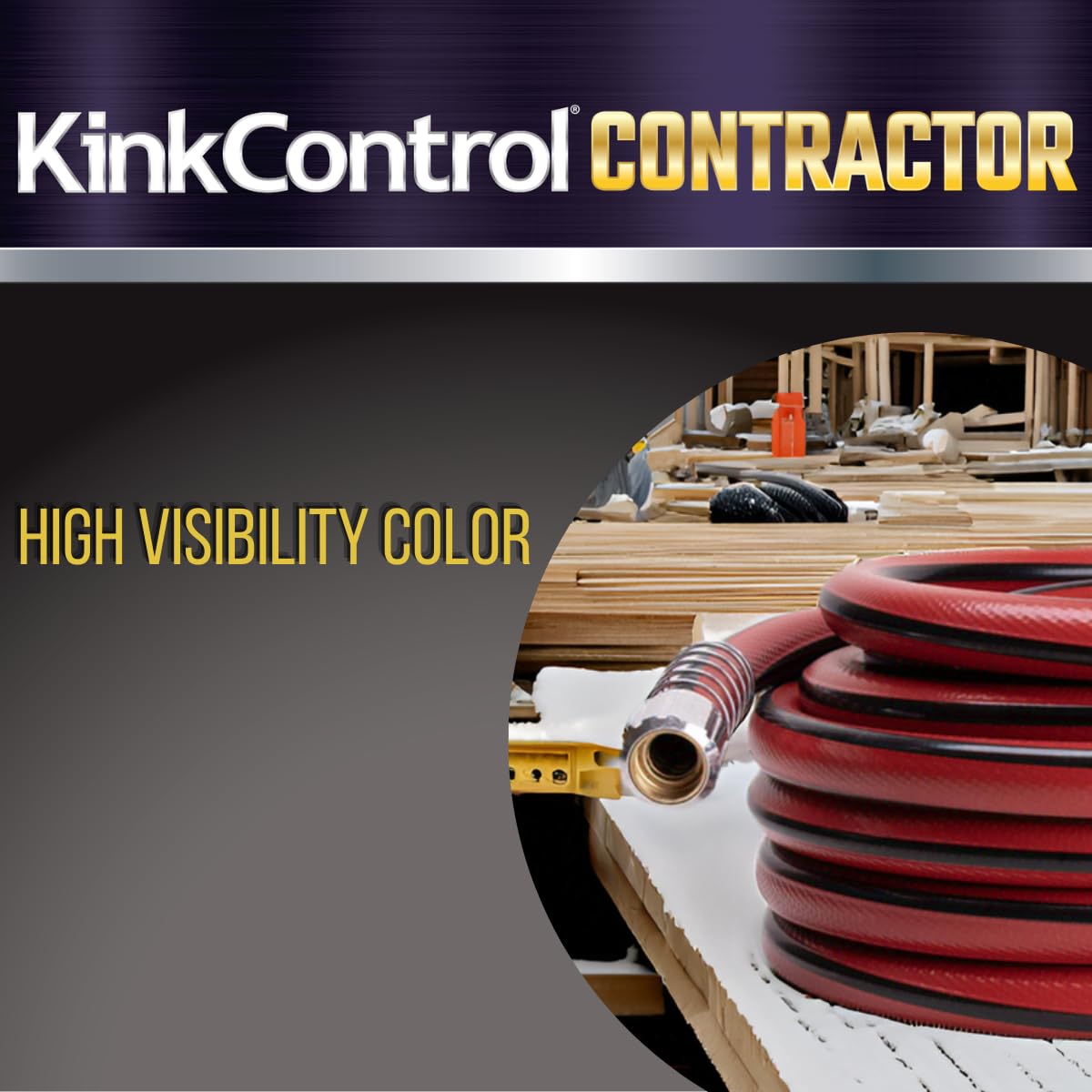 Contractor Grade Hose with Spring Coil and Crush Resistant Couplings 3/4 x 50 ft H222163