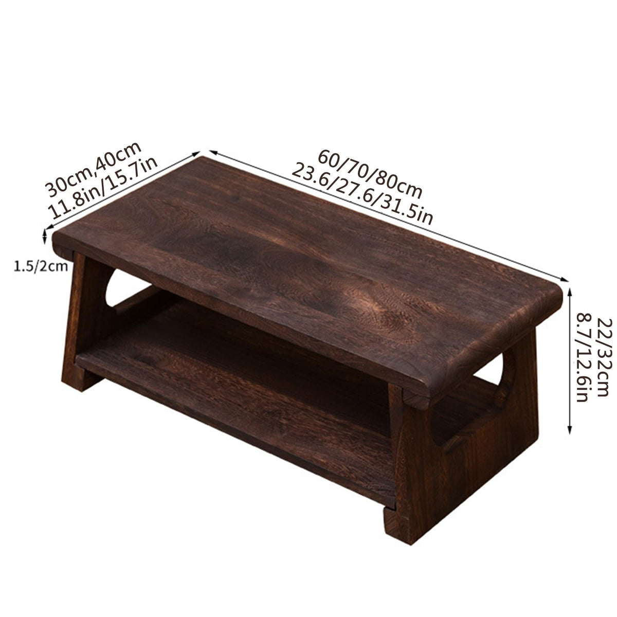Foldable Japanese Low Floor Table 60x30x22cm X4283