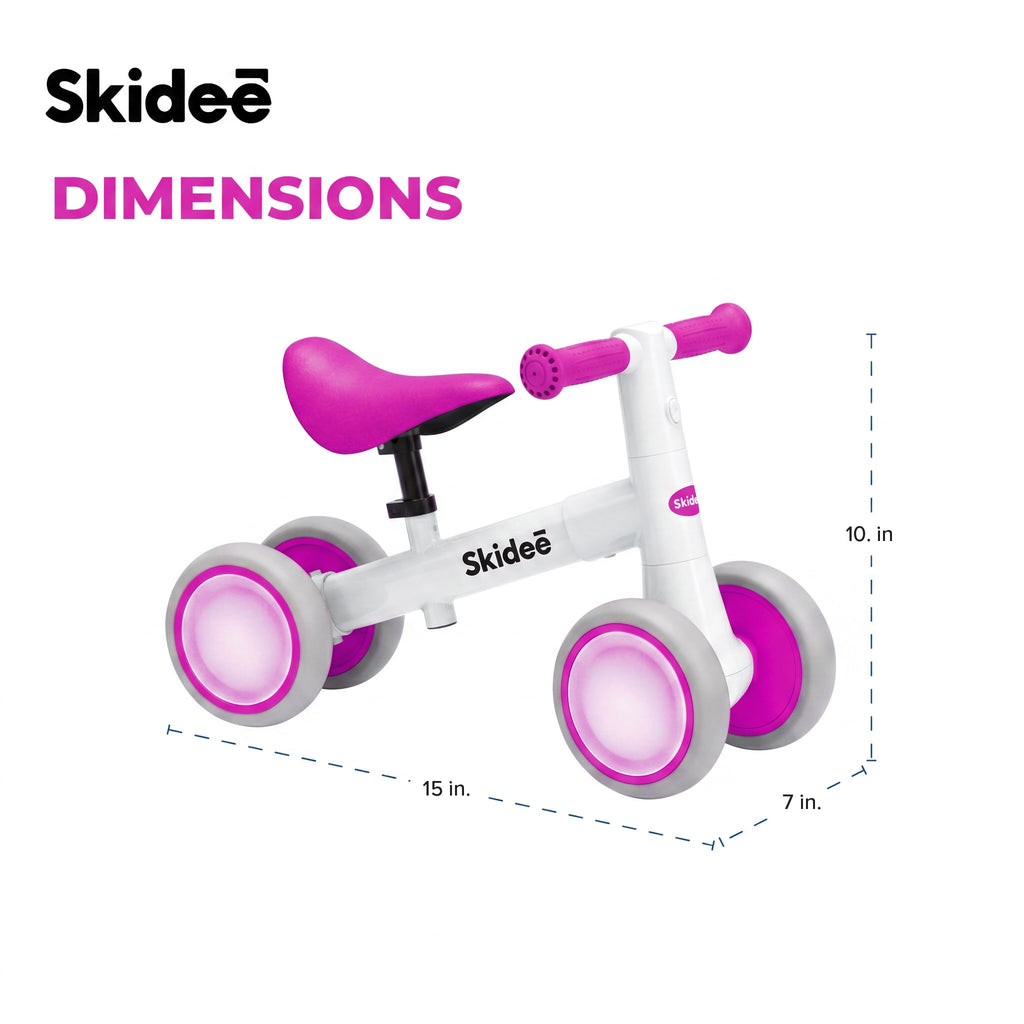 4-Wheel Toddler Balance Bike with LED Wheels Y724103