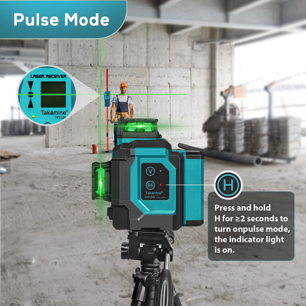 Green 3x360° 12 Lines Self Leveling Laser Level Z5632