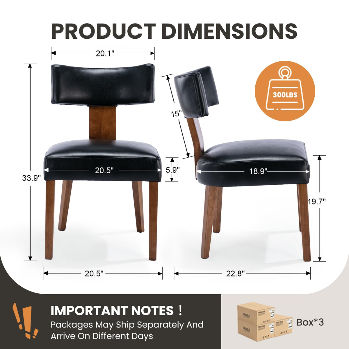 Black Set of 6 PU Leather Upholstered Dining Chairs O829130