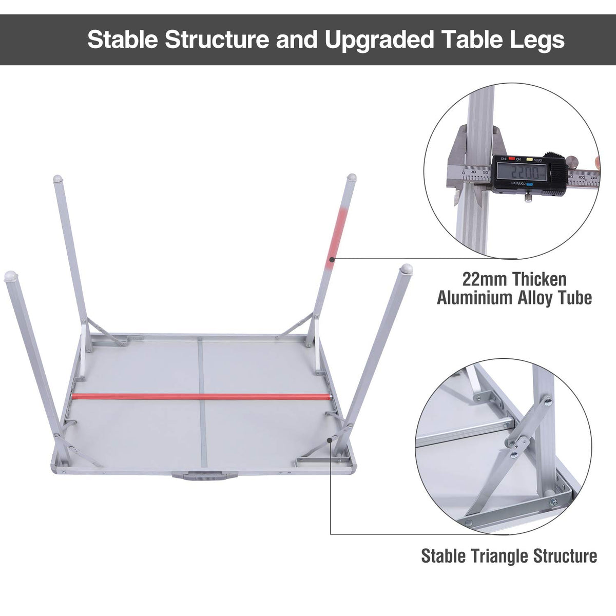 Aluminum Folding Camping Table with Handle L673