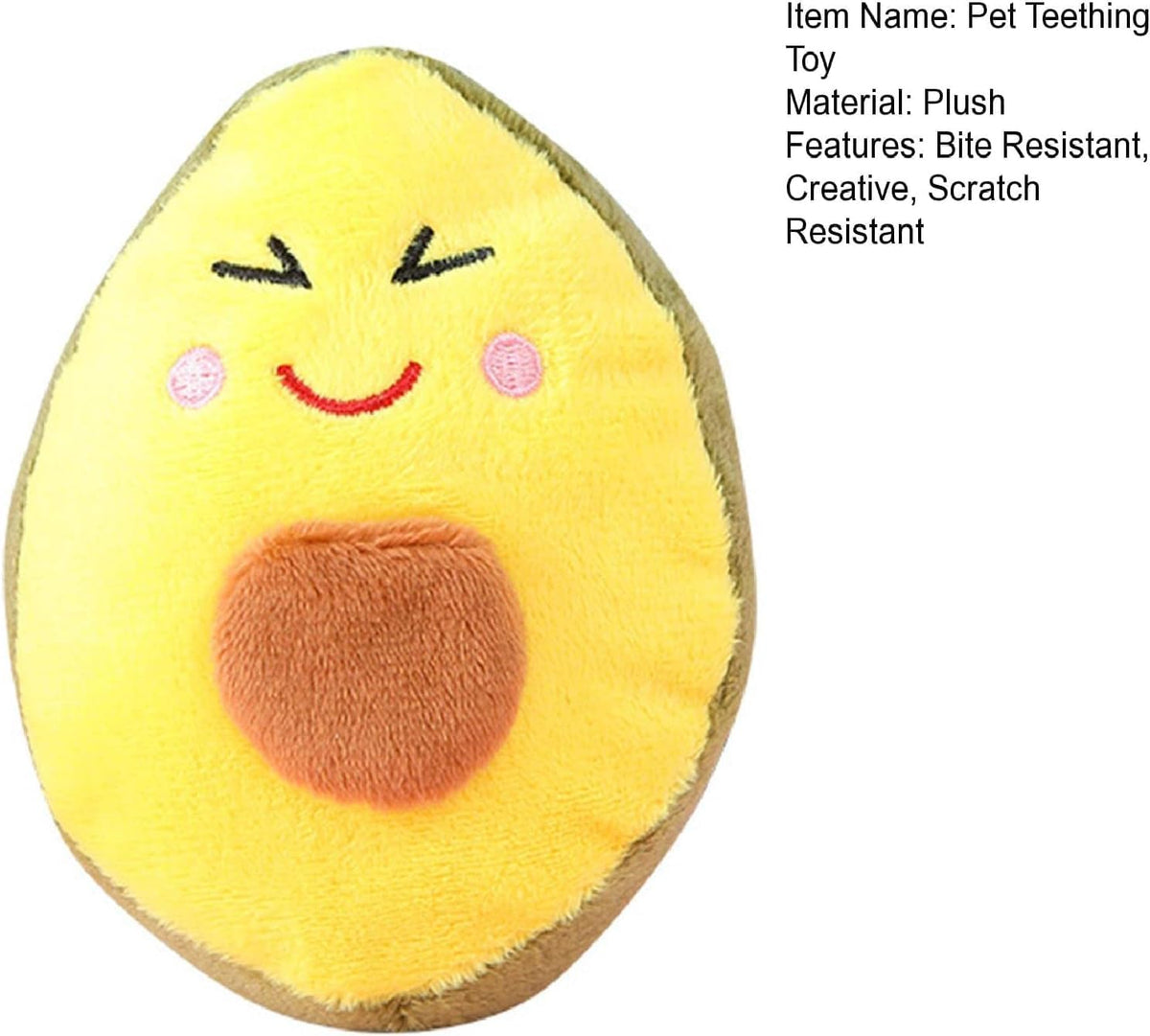 Yellow Soft Plush Avocado Dog Chew Toy Y86751