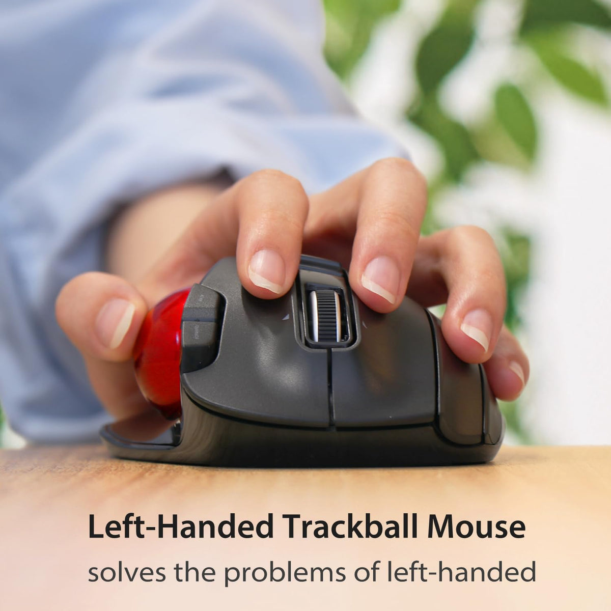 Wireless Left Handed Thumb Control Trackball Mouse W620917