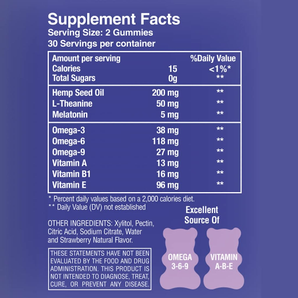 Sugar Free Strawberry Vegan 60 ct Gummies L2564