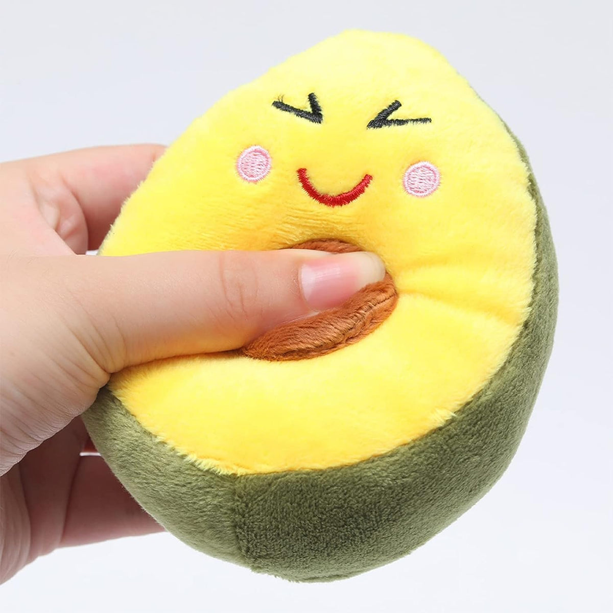 Yellow Soft Plush Avocado Dog Chew Toy Y86751