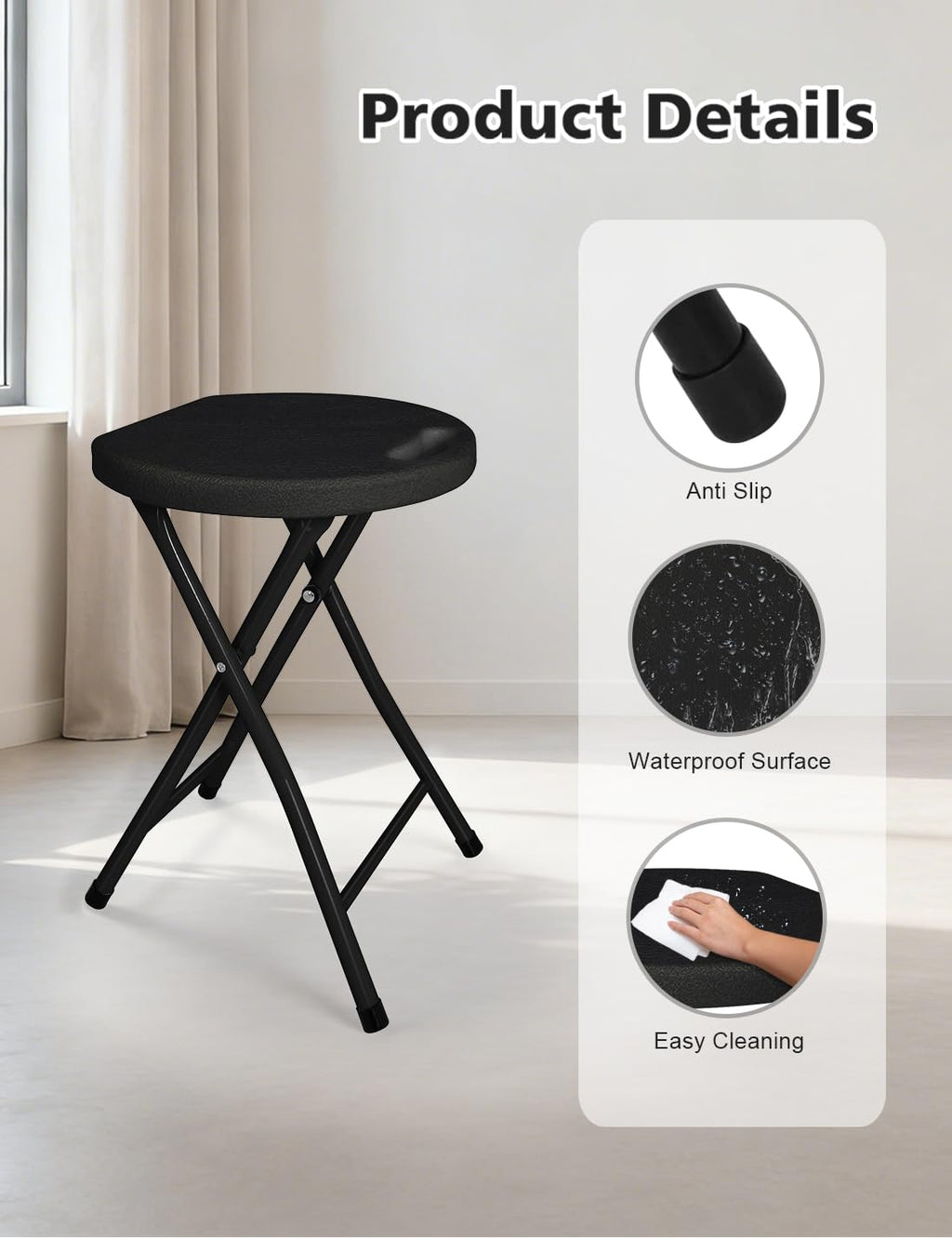 18 Inch Folding Stool with Handle A831