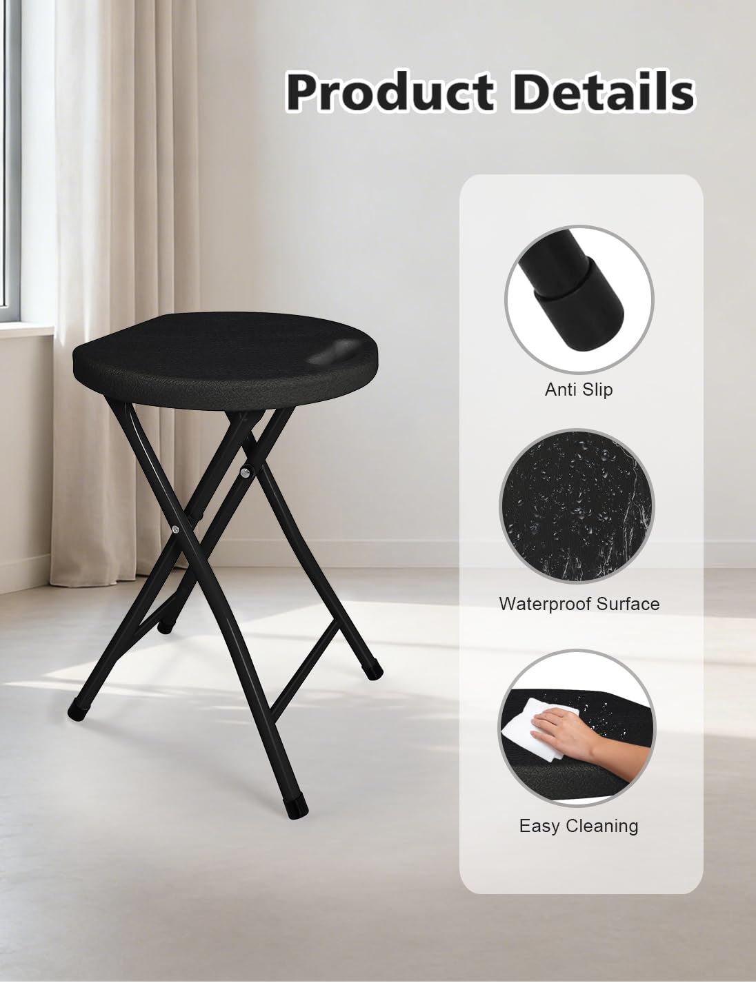 18 Inch Folding Stool with Handle A831