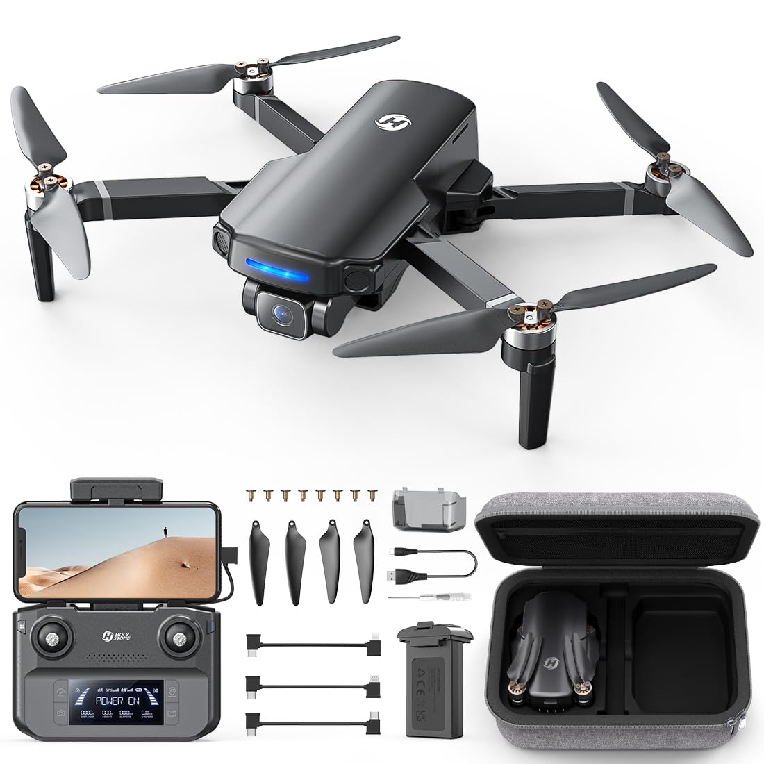 GPS 4K UHD Camera Foldable FPV RC Quadcopter R92351